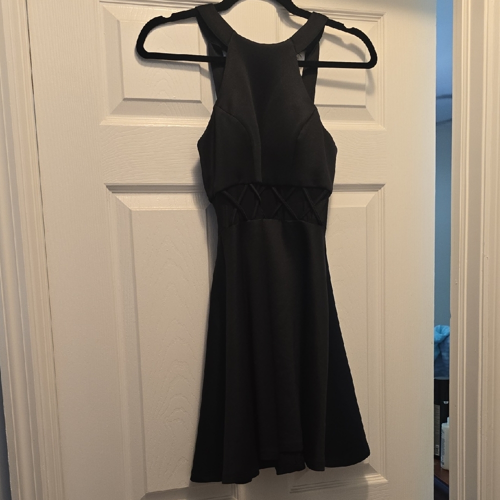 My Michelle Elegant Black Halter Dress